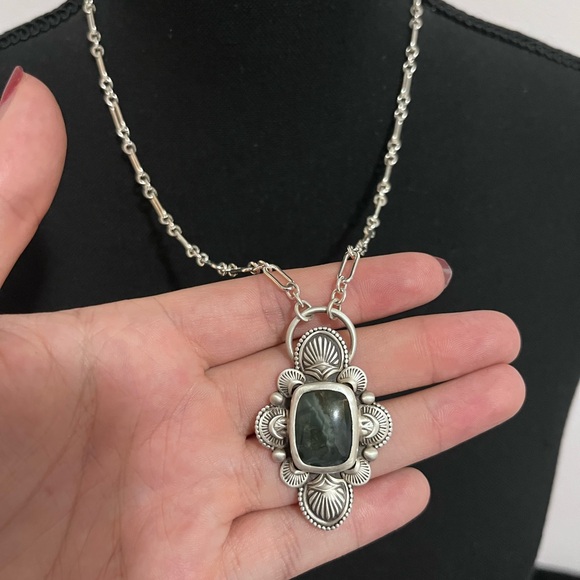 Morrisonite Jasper Silver Necklace - Picture 1 of 4